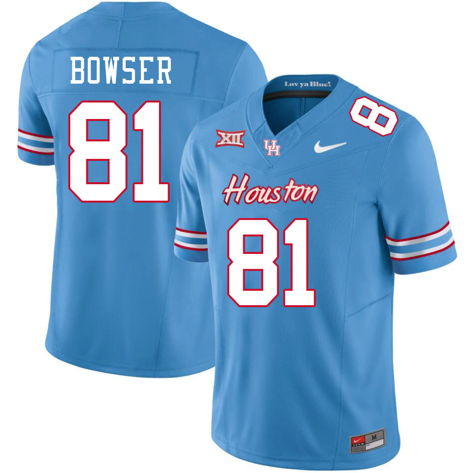 Tyus Bowser Houston Jersey,Houston Cougars #81 Tyus Bowser Jersey Youth College Uniforms-Oilers